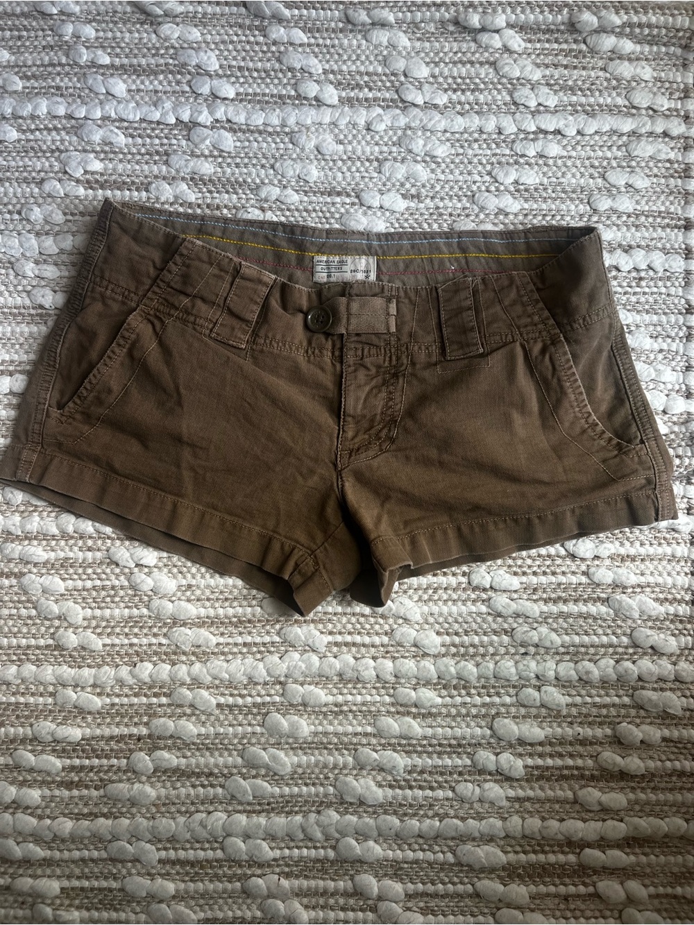 American Eagle Outfitters Brown Low-Rise Cotton Bermuda Shorts